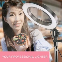 16cm Dimmable Led Selfie Ring Light with Tripod thumbnail