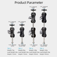 Versatile Dual Ballhead Magic Arm For Camera And Monitor Mounting - Tm-3 thumbnail