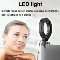48leds Laptop Camera Beauty Ring Light - Clip Set 4-inch - Clip With Tripod thumbnail