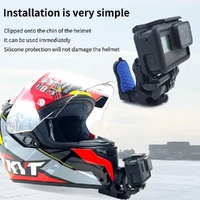 Universal Motorcycle Helmet Mount for Gopro Dji and Sjcam Cameras - Set 2 thumbnail