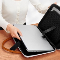 Waterproof Leather Computer Bag - Multifunctional Navy Blue thumbnail