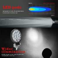 9.8W 10 - 30V Dc 6000K 3 Inch 14 Leds Circle Offroad Truck Car Driving Light Work Light Spotlight Fog Light thumbnail