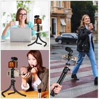 Flexible Mini Octopus Tripod with Ball Head and Phone Clamp for Slr Cameras Gopro and Cellphones thumbnail