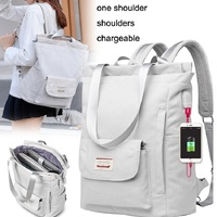 Waterproof Usb Laptop Backpack - Gray Large thumbnail