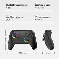 Wireless Gamepad for Nintendo Switch / Pro - Tooth Design - Tbd0603716903 Black thumbnail