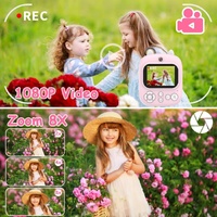 32g Instant Camera with 2.4 Display & Card Reader for Kids - 1200w Blue - 32G + Card Reader Pink thumbnail