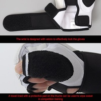 Adults Half Finger Sandbag Training Boxing Gloves - Pu Leather thumbnail
