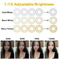 Adjustable 3.5 Live Broadcast Led Fill Light with Phone Clamp thumbnail