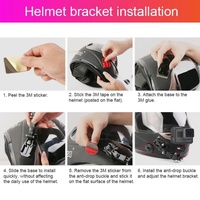 Multi-joint Arm Mount Set for Cycling Helmets - Compatible with Dji Action Gopro and Other Action Cameras thumbnail