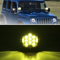 5 Inch Dc12V - 30V 5000Lm 6500K 50W Car Led Light On Three Sides Headlight For Jeep Wrangler Gold Light thumbnail