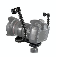 Adjustable Dual Arm Flash Bracket Mount For Hot Shoe thumbnail
