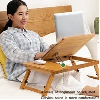 Adjustable Folding Laptop Desk for Dorm or Study - Height and Space Saver thumbnail