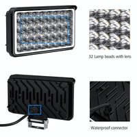 Cs - 1242A1 Car 4 Inch Square 32Leds Highlight Work Light Modified Front Bumper Lamp Spotlight thumbnail