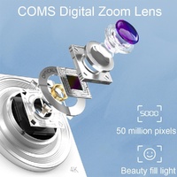 4k 8x Optical Zoom Telescopic Lens Digital Camera with Card Reader & 16g - White thumbnail