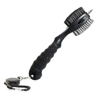 Portable Golf Club Brush - Retractable - Black thumbnail