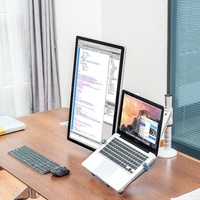 Silver Desktop Monitor Stand - Lifts Laptop thumbnail