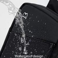 Lightweight Outdoor Sports Chest Bag Cell Phone Crossbody Pack - Black thumbnail