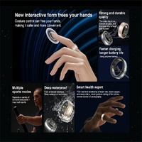 Smart Ring With Heart Rate Blood Oxygen Sleep Tracking - R18 Size 9 - Black thumbnail