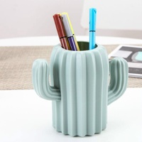 Cactus-shaped Vase Creative Desktop Pen Holder for Home Decor - Pink thumbnail