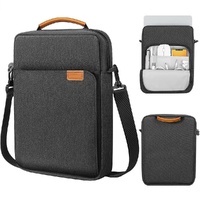 13 Inch Vertical Laptop Bag - Handheld Shoulder Crossbody - Light Gray thumbnail