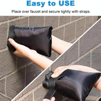 Outdoor Faucet Frost Protection Cover - Oxford Cloth Hook and Loop Fastener Black thumbnail