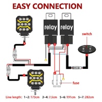 4 Inch Square Mixed Luminous Arch Bridge Angel Eye Car Work Light thumbnail
