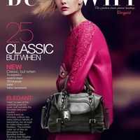 Soft Faced Casual Handbag - Large Diagonal Shoulder Bag - Black thumbnail