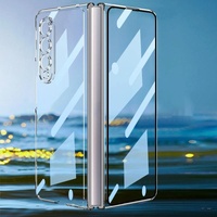 Full Coverage Electroplated Glass Case for Samsung Galaxy z Fold 4 - Transparent thumbnail
