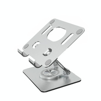 Universal Tablet Stand - 360 Degree Rotating Foldable - Silver thumbnail
