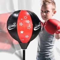 Desktop Boxing Speed Ball With Reaction Target - Red / Black thumbnail