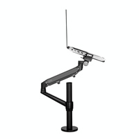 Adjustable Laptop Monitor Stand Mount - Aluminum Alloy - Black thumbnail