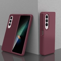 Foldable Pc Case for Samsung Galaxy z Fold 4 / 5g - Solid Colour - Wine Red thumbnail