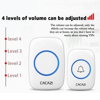 Wireless Waterproof Smart Doorbell - 2 Battery Options - White thumbnail