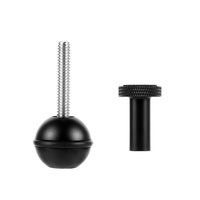 Adjustable Ball Head Adapter for Underwater Photography Lights - 1/4 Inch Red thumbnail
