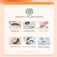 Smart Ring With Heart Rate Blood Oxygen Sleep Monitoring - Rose Gold Size 7 thumbnail