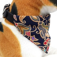 Cotton Pet Bib Cat Headband Dog Saliva Towel - Size Xs - Blue thumbnail