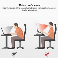 Foldable Magnetic Leather Tablet / Laptop Holder - Black thumbnail