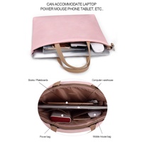 13.3 Inch Lightweight Laptop Bag with Detachable Strap - Pink thumbnail