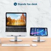 Silver 360 Degree Rotating Aluminum Laptop Stand thumbnail