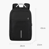 13-15.6 Inch Anti-theft Laptop Backpack in Mysterious Black thumbnail