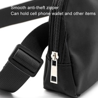 Waterproof Nylon Chest Bag For Outdoor Sports Running Mobile Phone Pocket - Black thumbnail