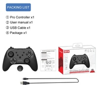 Wireless Bluetooth Game Console Handle for Nintendo Switch with Vibrating Gyroscope - Black thumbnail