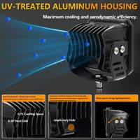 35W / 4000Lm / 6000K / Dc 9 - 30V Car 5 Inch Square Work Light - White thumbnail