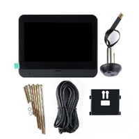 1080P Wifi Smart Cat Eye Video Doorbell - 4.3 Colour Screen - Hidden - Black thumbnail