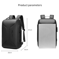 Large Capacity Waterproof Laptop Backpack with Usb Port for Business Travel - Light Grey thumbnail