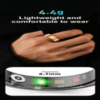 Smart Ring With Heart Rate Blood Oxygen Sleep Monitoring & Sports Modes - Size 8 - Black thumbnail