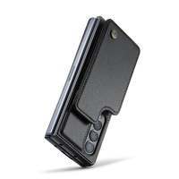 Leather Rfid Phone Case for Samsung Galaxy z Fold 4 5g - Black thumbnail