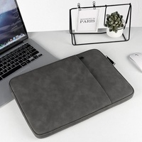 Waterproof Double Layer Laptop Liner Bag - Fits 14.1-15.4 Inches - Light Gray thumbnail