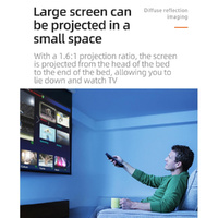 Portable Home Theater Projector - 400 Lumens Hd Same Screen Version - White Yellow thumbnail