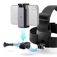 Adjustable Head Strap with Phone Clamp for Gopro and Action Cameras thumbnail